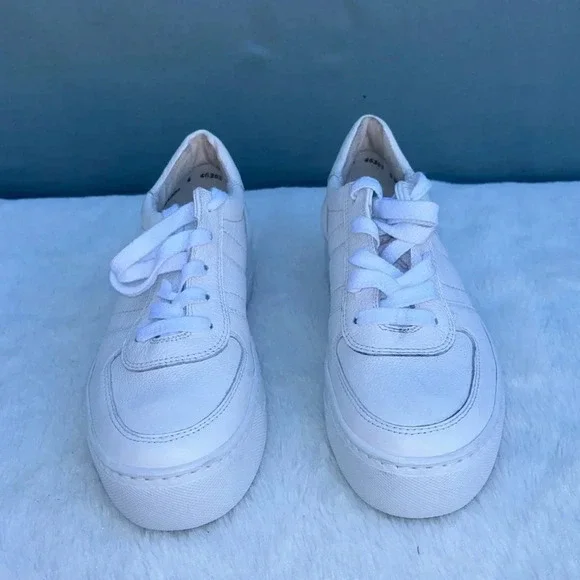 EUC Paul Green Unity Platform Sneaker Sz UK 4 = US 6.5 White Leather Retail $455 - Picture 1 of 9